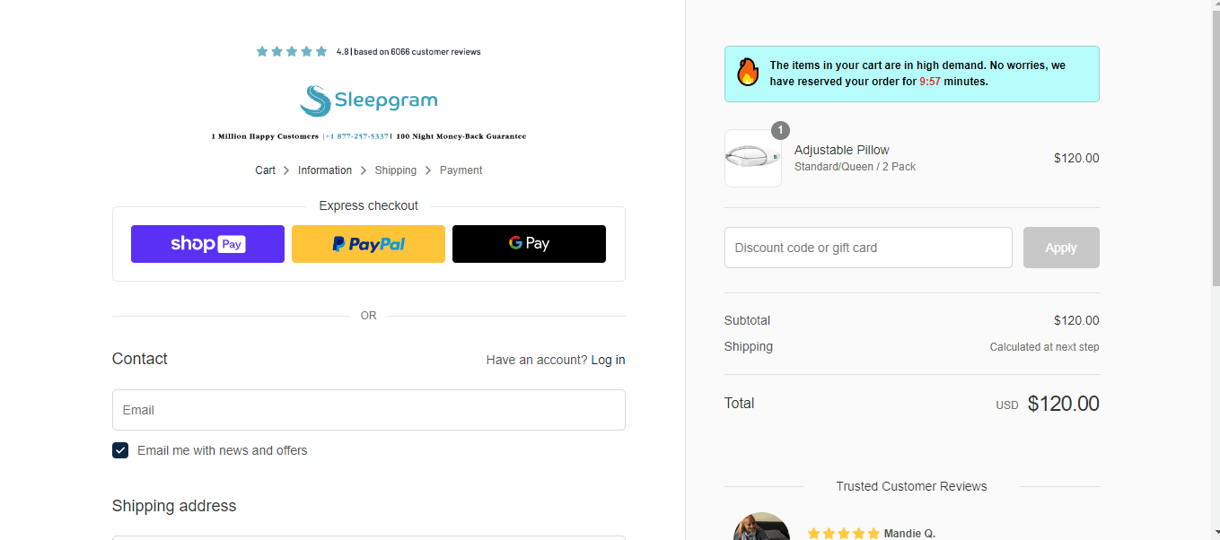 How to apply Sleepgram coupon code